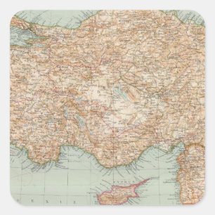 Sticker Carré 8889 Turquie, Syrie, Palestine