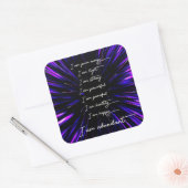 Sticker Carré 8 Affirmations positives pour l'abondance et le su (Enveloppe)