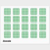 Sticker Carré 8 bits Pixel Lucky Four Leaf Clocher (Feuille)