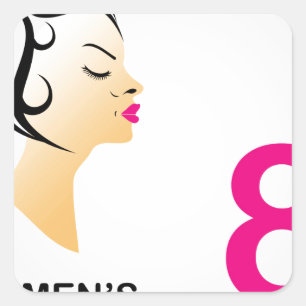 Sticker Carré 8 mars le jour des femmes internationales