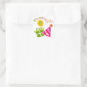 Sticker Carré 8e anniversaire - Anniversaire fille (Sac)