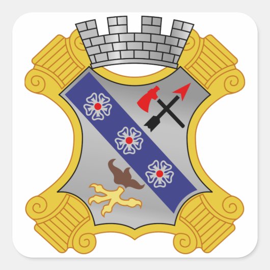 Sticker Carré 8e Régiment d'infanterie - DUI (Devant)