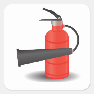 Sticker Carré 90Extincteur d'incendie_rasterisé