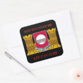 STICKER CARRÉ 91E BATAILLE D'INGÉNIEURS 1ER CAVALEURS (Enveloppe)