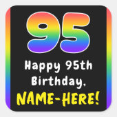 Sticker Carré 95e anniversaire : Rainbow Spectrum # 95, Nom pers (Devant)