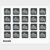 Sticker Carré 99% Precision 1% Coffee Funny Quality Engineer (Feuille)