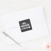 Sticker Carré 99% Precision 1% Coffee Funny Quality Engineer (Enveloppe)