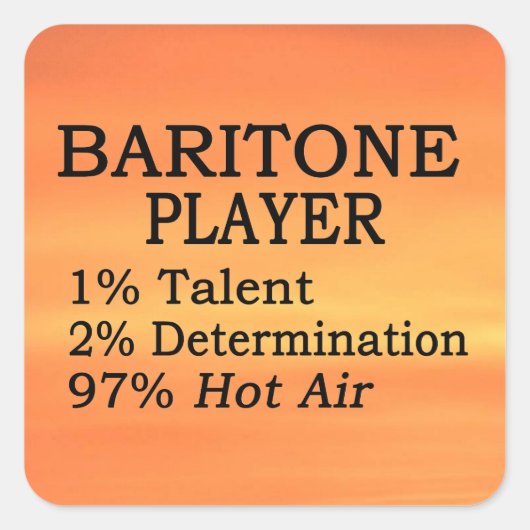 Sticker Carré à air chaud Baritone (Devant)