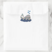 Sticker Carré à baleine rayée (Sac)