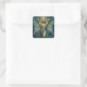 Sticker Carré A Beautiful Gold and Turquoise Angel (Sac)