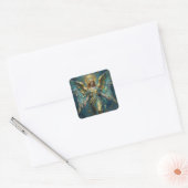 Sticker Carré A Beautiful Gold and Turquoise Angel (Enveloppe)
