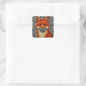 Sticker Carré A beautiful red fox (Sac)