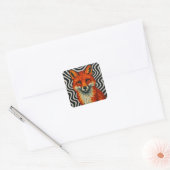 Sticker Carré A beautiful red fox (Enveloppe)