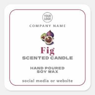 Sticker Carré à bougie artisanale Fig
