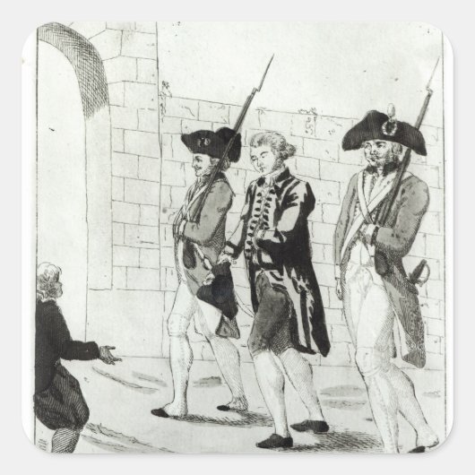 Sticker Carré À ce que nous avons été réduits par (Devant)