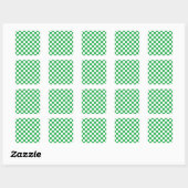 Sticker Carré à damiers vert et blanc (Feuille)
