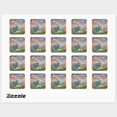 Sticker Carré a donné un bain à mon âne (Feuille)
