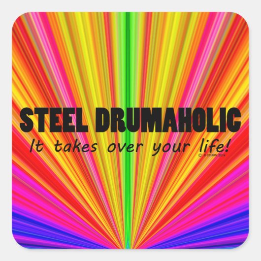 Sticker Carré à durée de vie en acier (Devant)