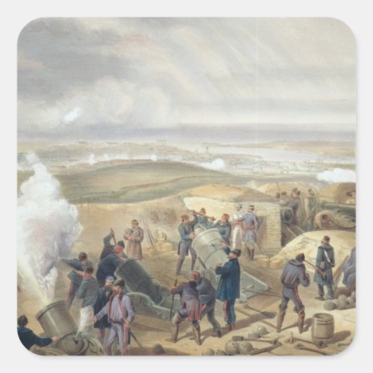 Sticker Carré A Hot day in the Batteries, plate from 'The Seat o (Devant)