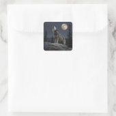 Sticker Carré A Howling Wolf (Sac)