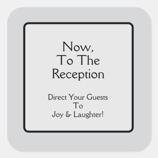 Sticker Carré À La Réception (Devant)