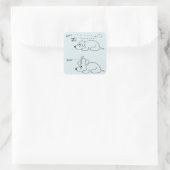 Sticker Carré À l'âge d'un chien (Sac)