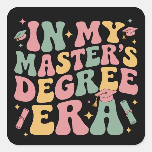 Sticker Carré à l'époque de mon master diplôme de master (Devant)