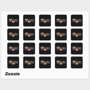 Sticker Carré À l'époque où j'étais enseignant, un cadeau pour l