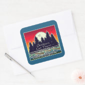 Sticker Carré A L'Extérieur, On Y Trouve Des Canoës (Enveloppe)