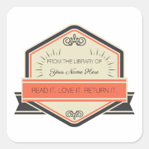 Sticker Carré À partir de la bibliothèque de : (Customisé)