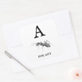 Sticker Carré "A" pour Ant (Enveloppe)