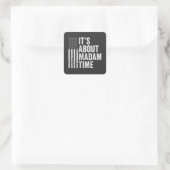 Sticker Carré A propos de l'élection démocrate de Time Harris (Sac)
