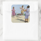 Sticker Carré À quelle hauteur ? 2001 (Sac)