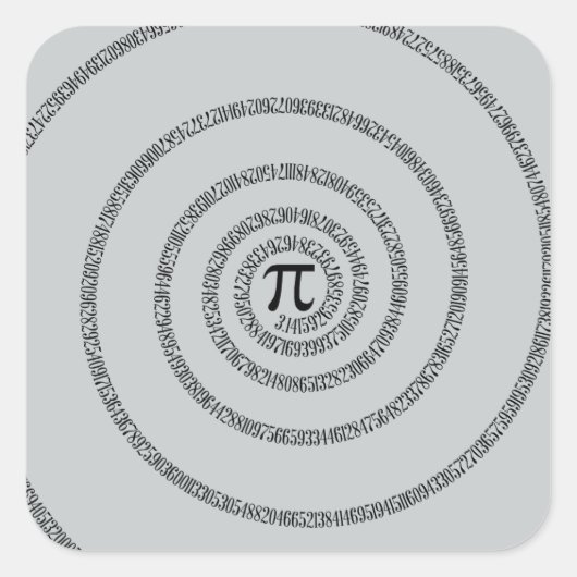 Sticker Carré A sPIral sur Pi Cliquez sur Personnaliser Changer  (Devant)