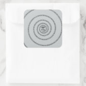 Sticker Carré A sPIral sur Pi Cliquez sur Personnaliser Changer  (Sac)