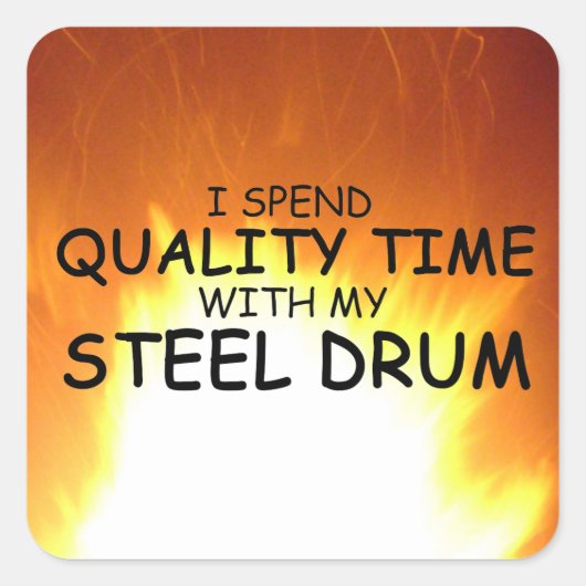 Sticker Carré à tambour en acier temps de qualité (Devant)