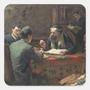 Sticker Carré A Theological Debate, 1888