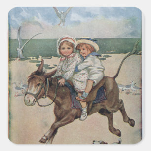 Sticker Carré À travers les sables