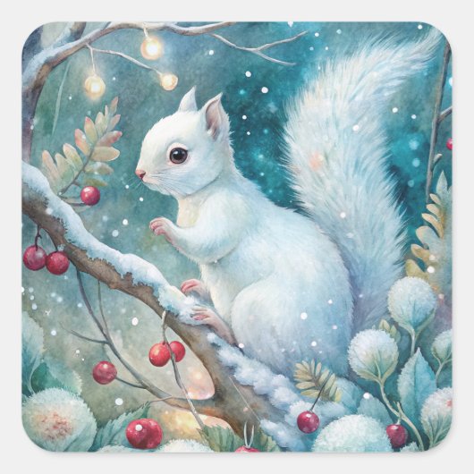 Sticker Carré A White Squirrel (Devant)