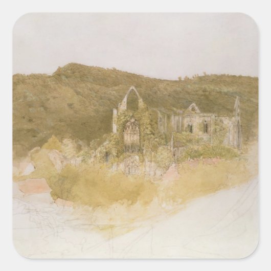 Sticker Carré Abbaye de Tintern (Devant)
