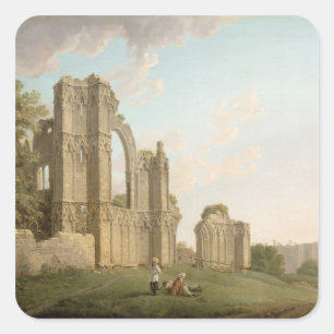 Sticker Carré Abbaye Sainte-Marie, York, vers 1778 (huile sur to