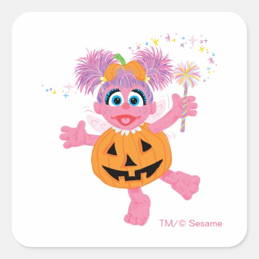 Sticker Carré Abby Cadabby | Cute comme Citrouille (Devant)