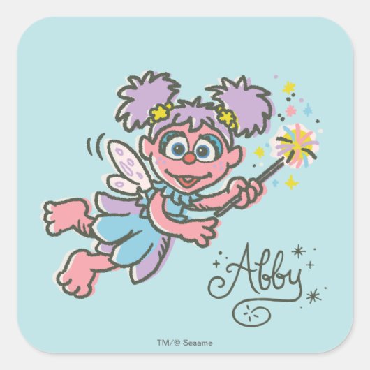 Sticker Carré Abby Cadabby en vol (Devant)