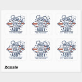 Sticker Carré Abby Pour Président (Feuille)