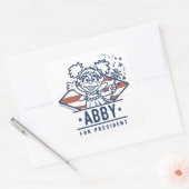 Sticker Carré Abby Pour Président (Enveloppe)