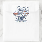 Sticker Carré Abby Pour Président (Sac)
