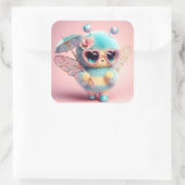 Sticker Carré Abee mignonne (Sac)