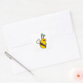 Sticker Carré Abeille extraterrestre