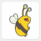 Sticker Carré Abeille extraterrestre (Devant)