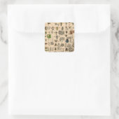 Sticker Carré Abeille Insecte Bug Wasp Nature Peinture des abeil (Sac)